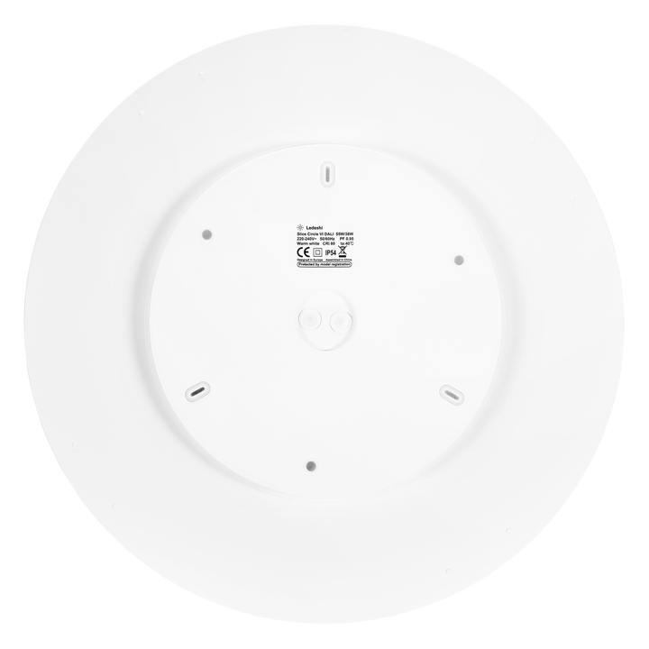 Anbauleuchte LED SLICE CIRCLE VI weiss, 38/55W, 3000/4000K, IP54, DALI / Push