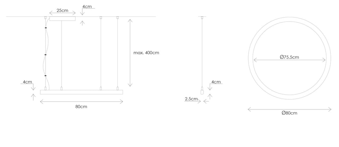 Neolight Leuchte Bansi Profil schwarz lackiert - 80cm - on/off - 2700K - 52.5W - 7140lm