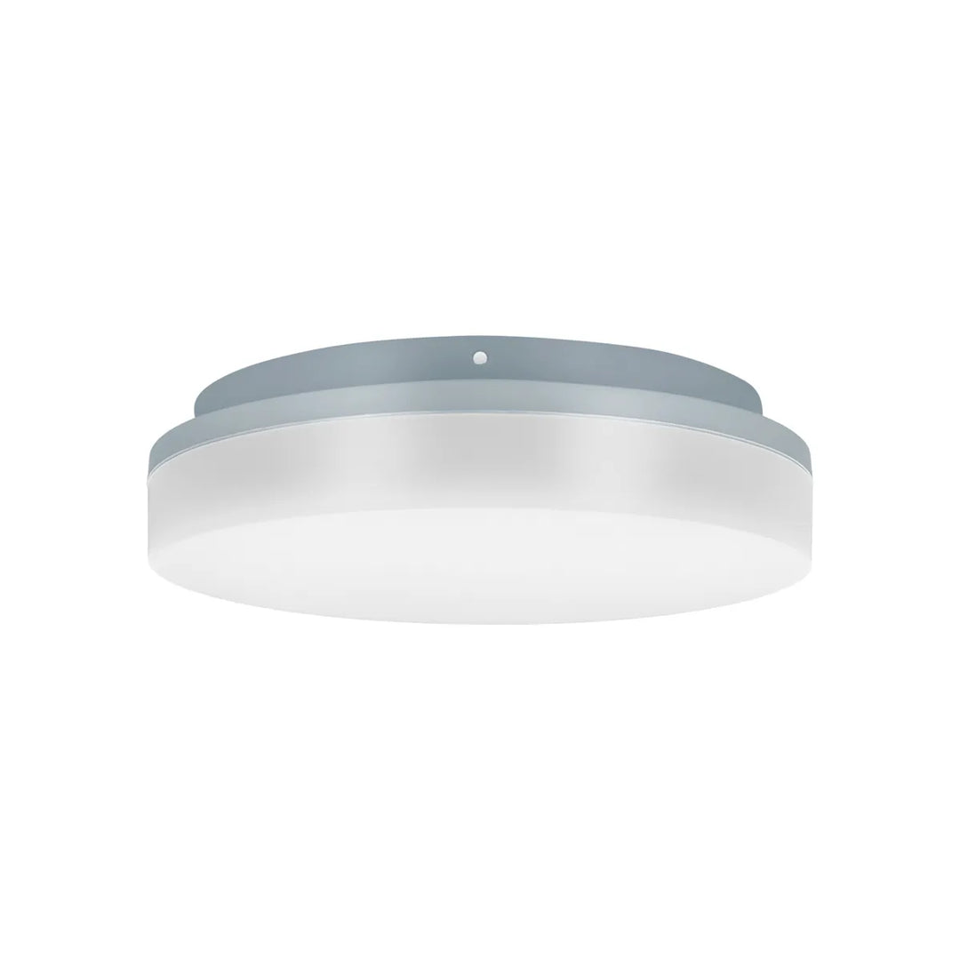 ANBAULEUCHTE LED SLICE CIRCLE N II SILBER, 10/15W, 3000/4000K, IP54, PHASEDIM