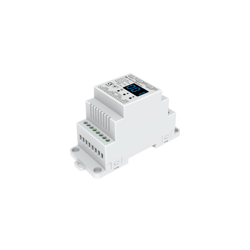 DOTLUX DMX Empfänger/Dimmer mit integrierter Stand Alone Funktion 4 Kanäle 12-24V DC 4x5A Hutschiene