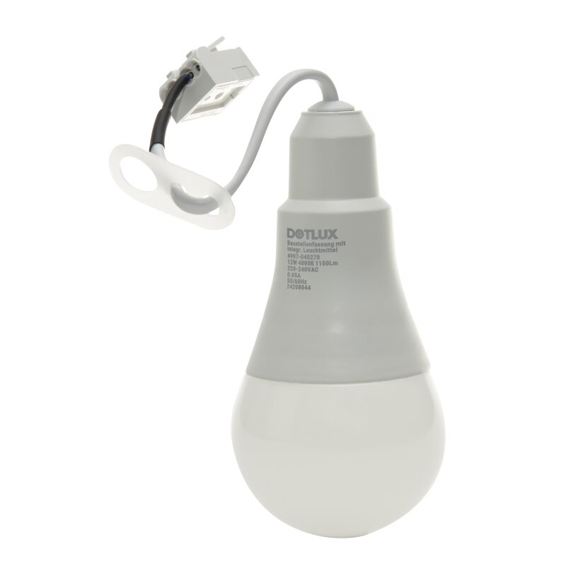 DOTLUX LED-Baustellenfassung mit integriertem Leuchtmittel 12W 4000K Set 10 Stück