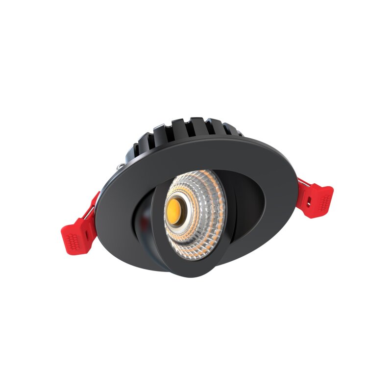 DOTLUX LED-Downlight HEATspin 7W 2700/3000/4000K Schwarz COLORselect inkl. Netzteil