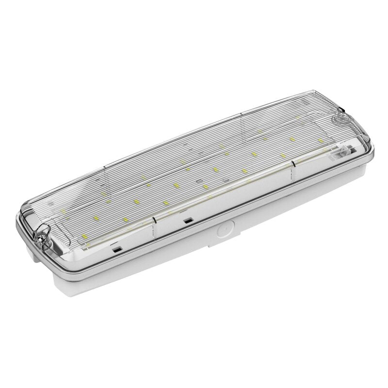 DOTLUX LED-Rettungsleuchte EXIT 3W 6000K inkl. 4 Piktogrammen 3h und 8h Betrieb,(Dauerbetrieb oder Notbeleuchtung) Li-FEPO4  autom. Selbsttest