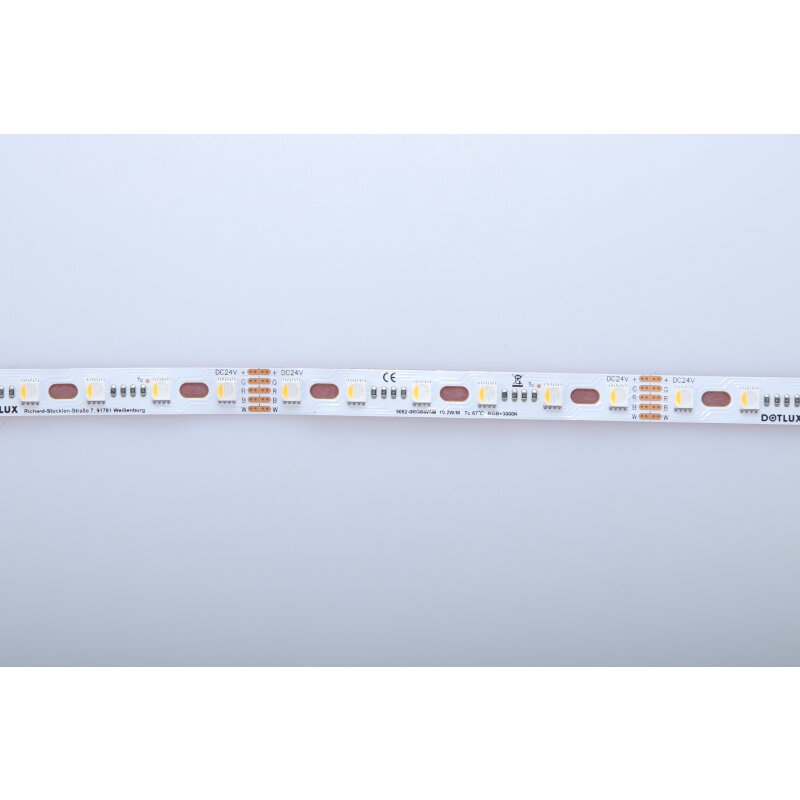 DOTLUX RGBW CURVE LED-Streifen 96W 12mm IP20 5m-Rolle inkl. 50cm Anschlusskabel beidseitig