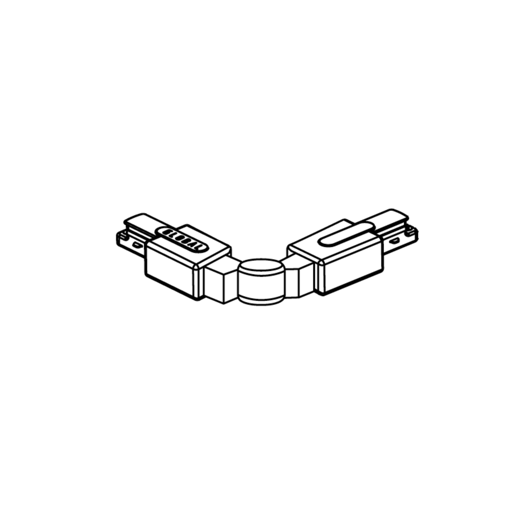 LITEN Flex-Verbinder für 1-Phasen-Stromschiene weiss
