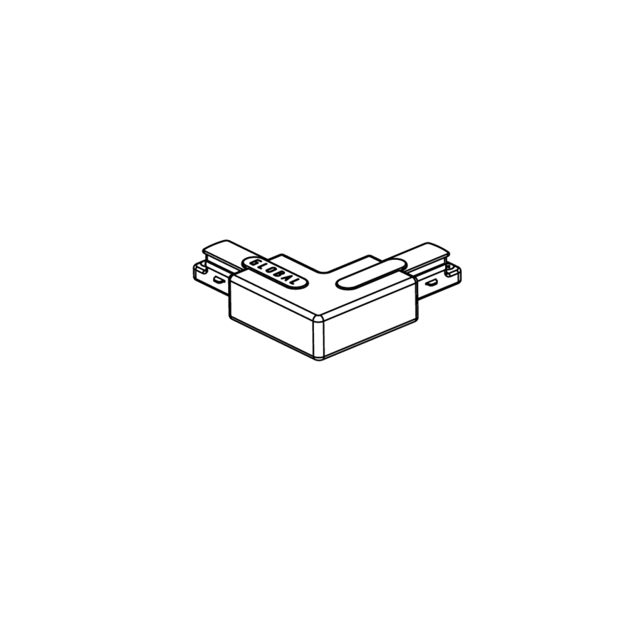 LITEN L-Verbinder, N-Seite links für 1-Phasen-Stromschiene weiss