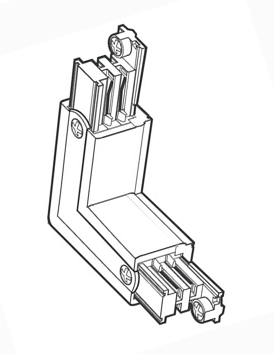 LITEN L-Verbinder, N-Seite aussen für 3-Phasen-Stromschiene weiss