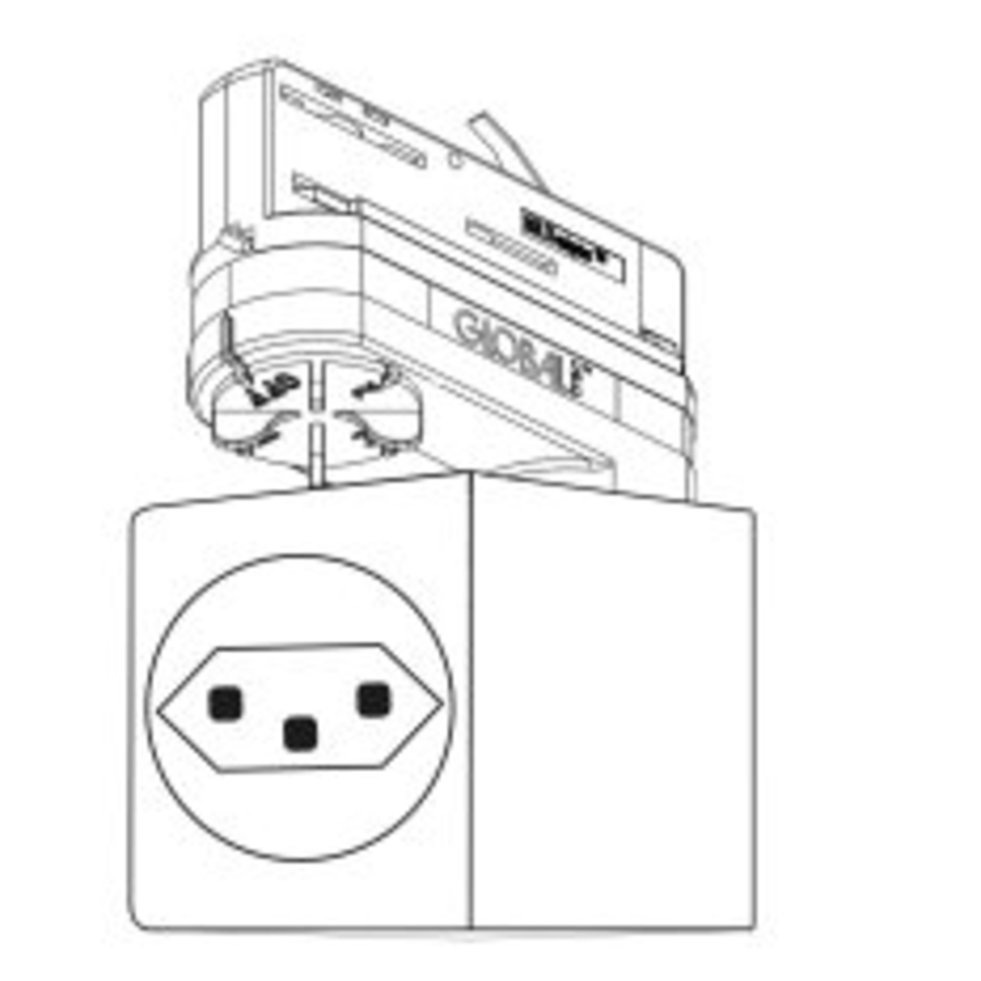 LITEN Steckdosenadapter T23 für 3-Phasen-Stromschiene weiss