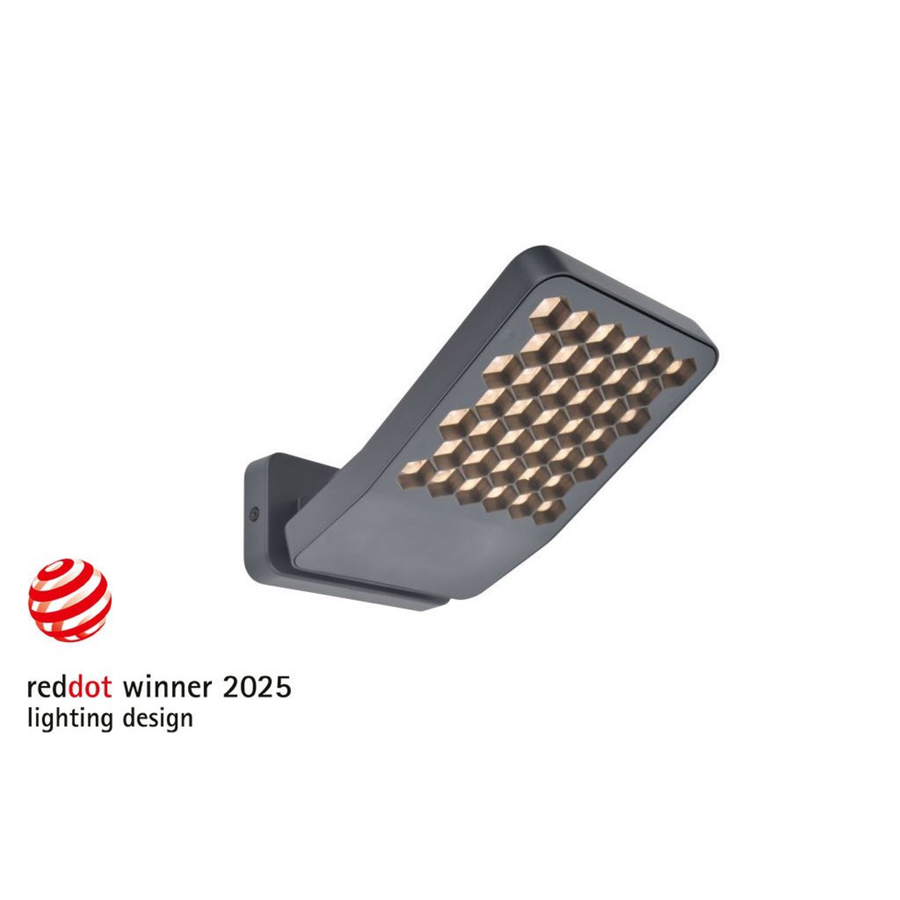 LITEN ATLANTIS LED-Wandleuchte anthrazit, IP54