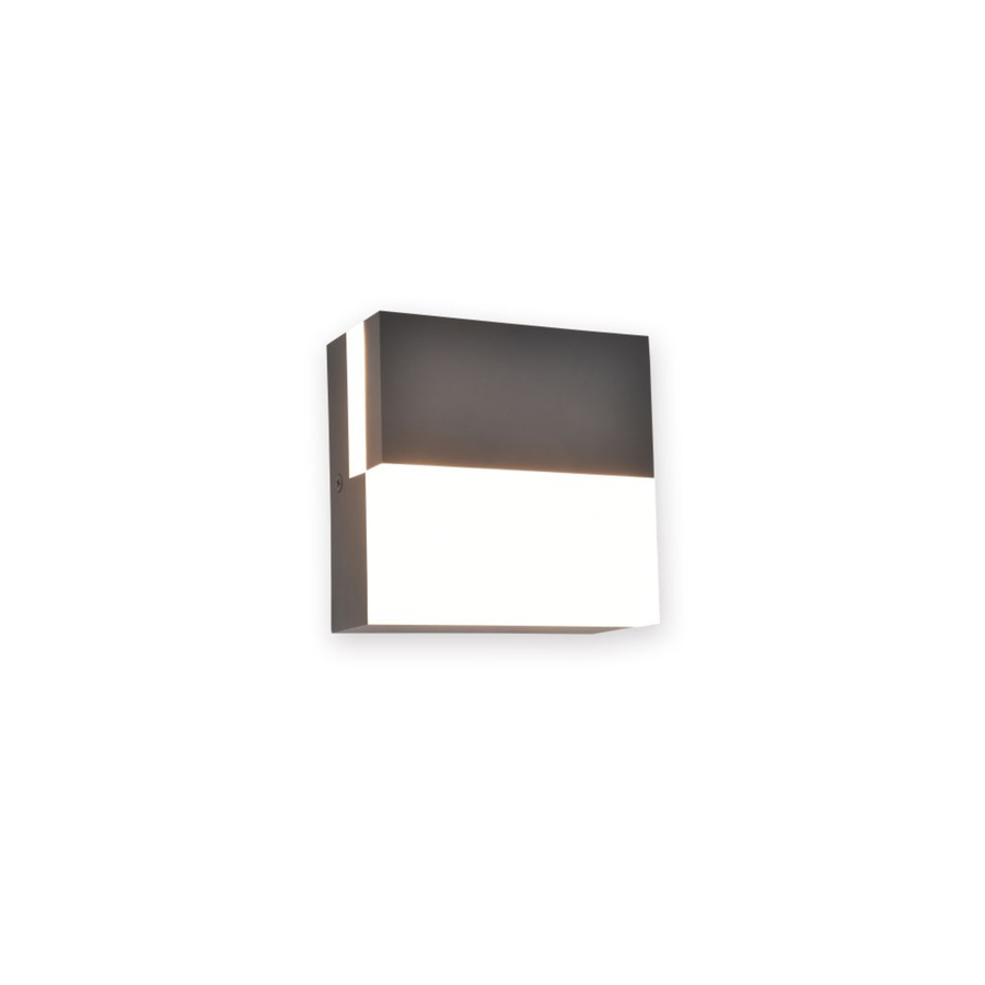 LITEN DOMINO LED-Wandleuchte anthrazit, opal, IP65