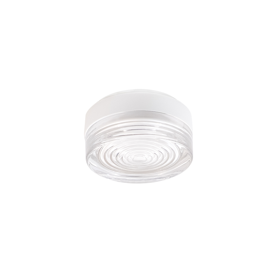 LITEN LUNEO LED-Deckenleuchte Glas gerillt, weiss, IP65