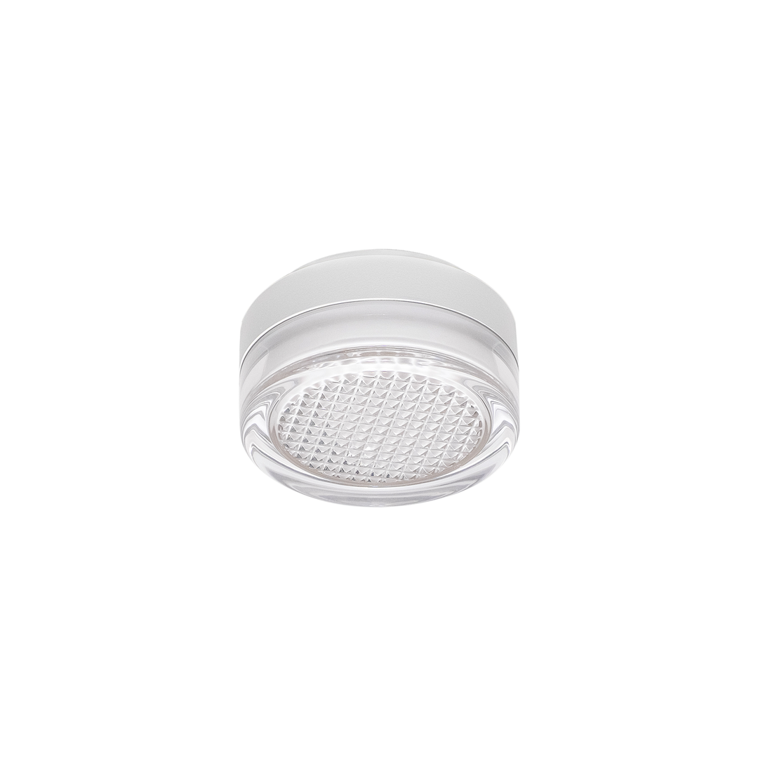LITEN LUNEO LED-Deckenleuchte Glas riffel, weiss, IP65