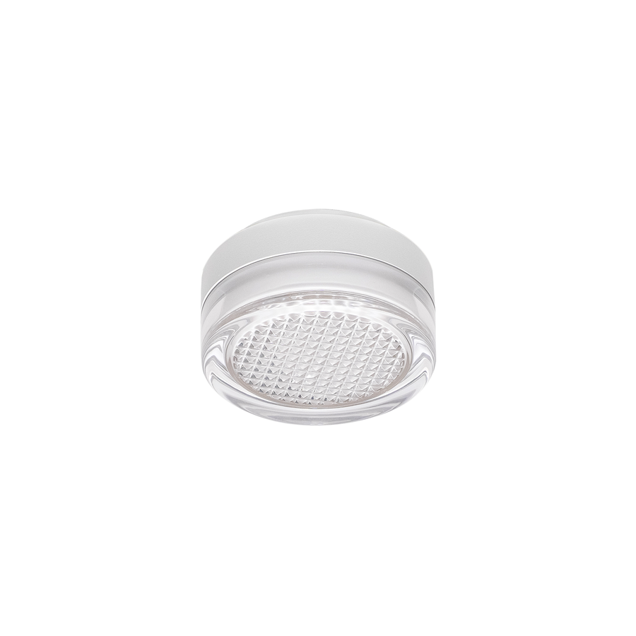 LITEN LUNEO LED-Deckenleuchte Glas riffel, weiss, IP65