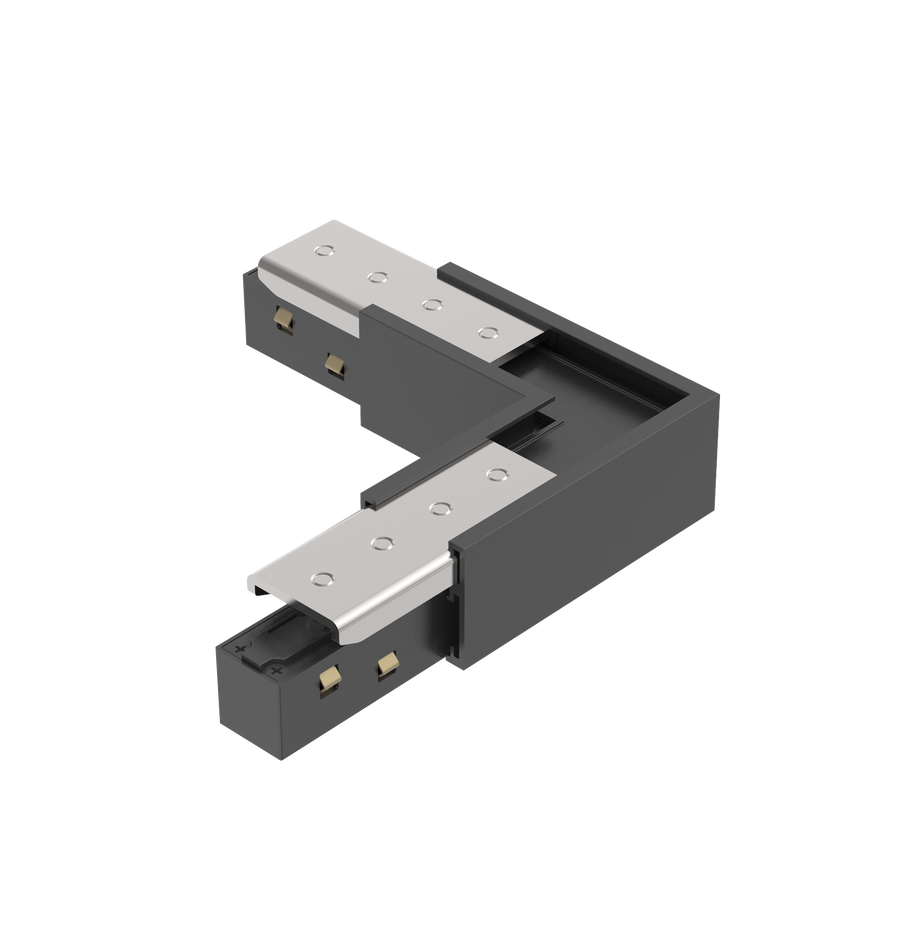 LITEN MODULINE L-Verbinder flach horizontal schwarz für 48V-Schienensystem