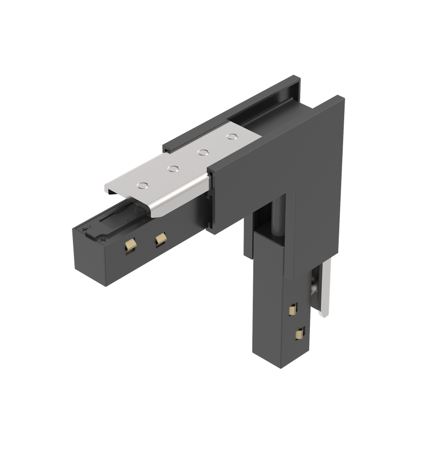LITEN MODULINE L-Verbinder flach vertikal schwarz für 48V-Schienensystem