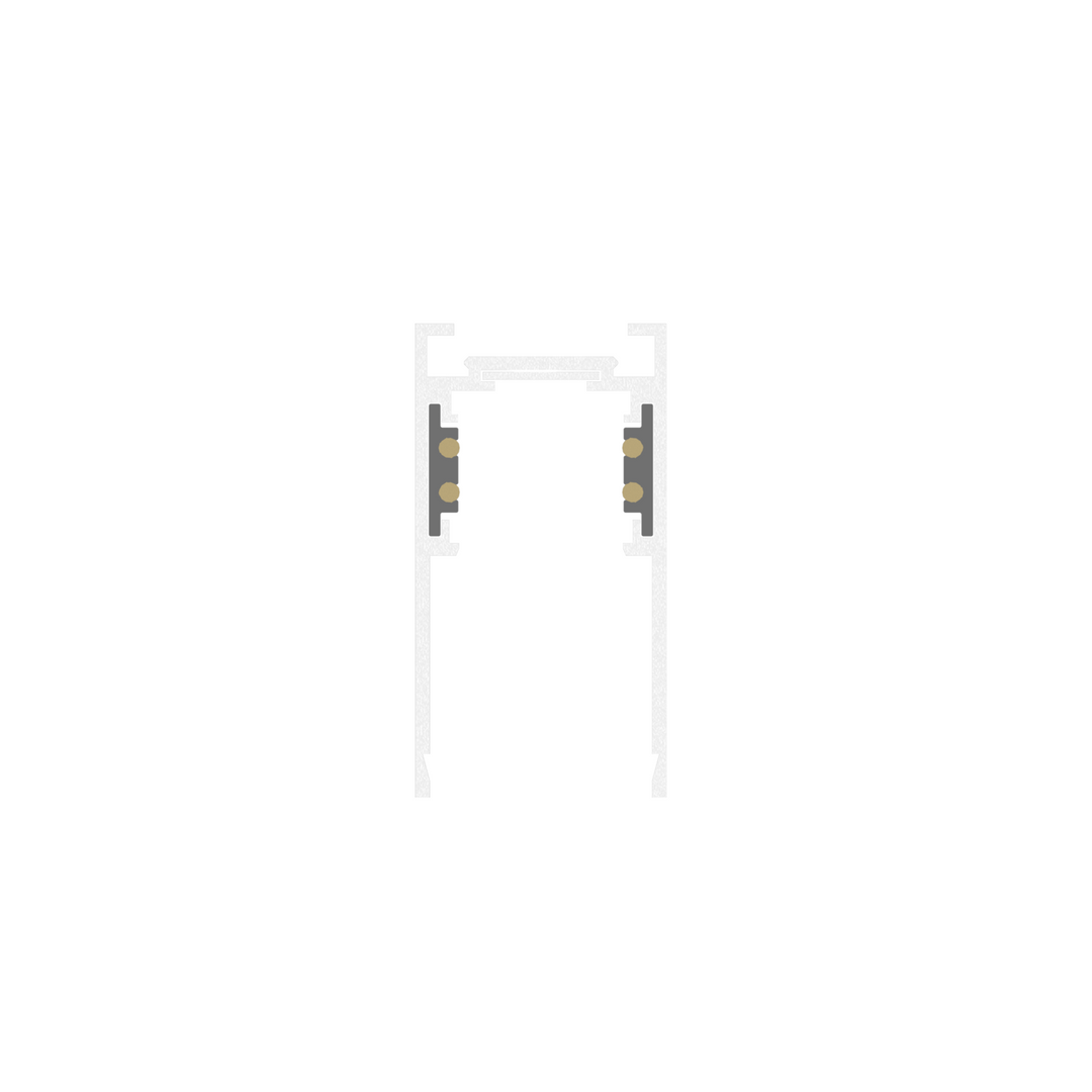 LITEN MODULINE 48V-Schiene hoch L 2000 mm weiss inkl. Endkappen