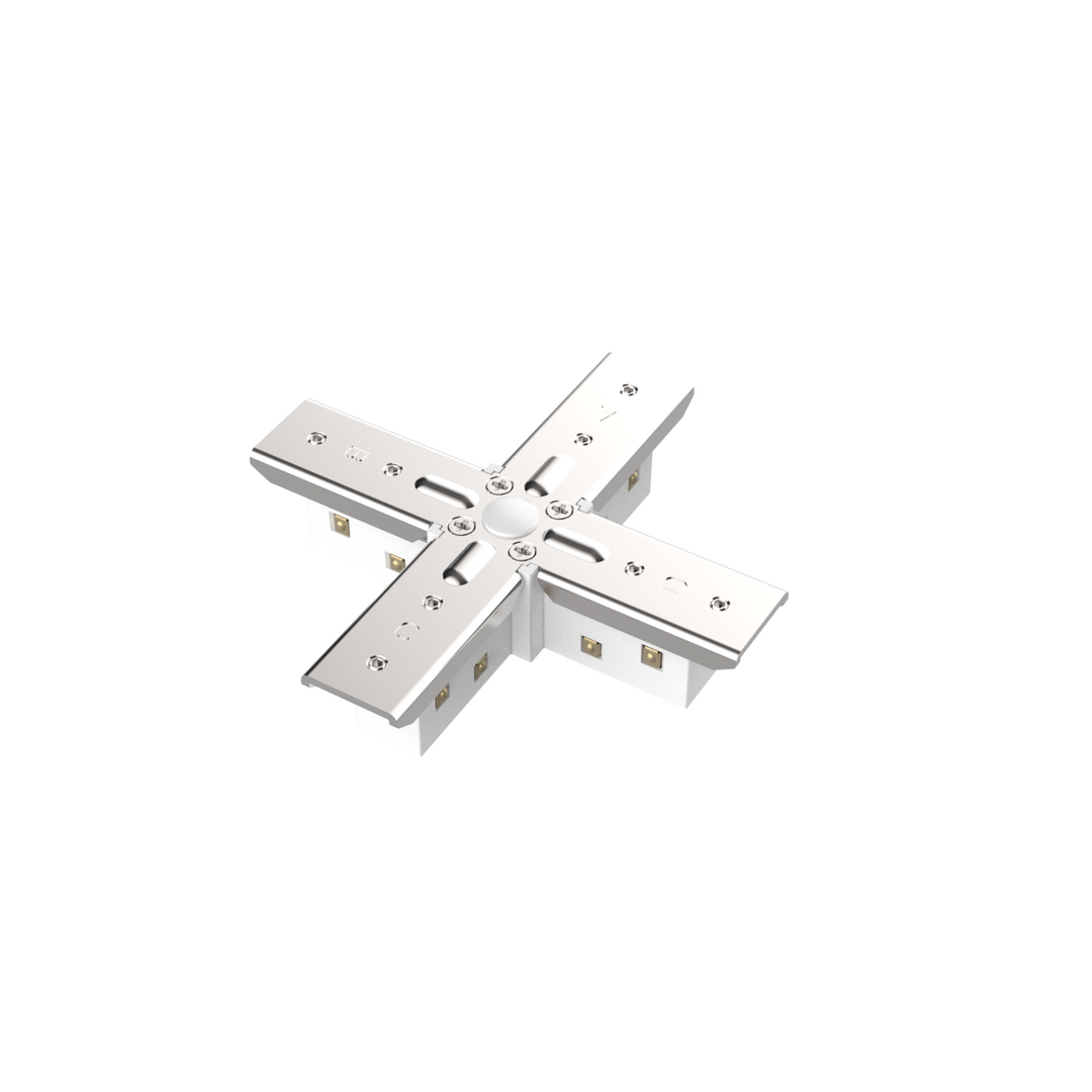 LITEN MODULINE X-Verbinder flach weiss für 48V-Schienensystem