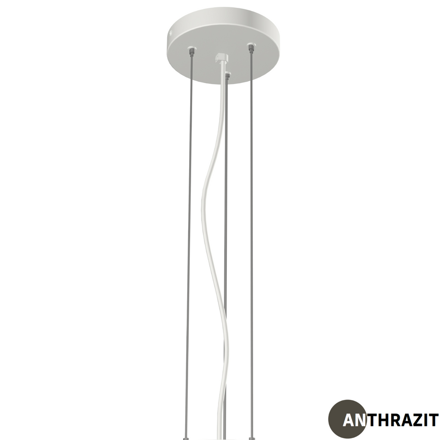 LITEN Pendel-Set für Anbauleuchte Ø 270 mm anthrazit, L 2000 mm