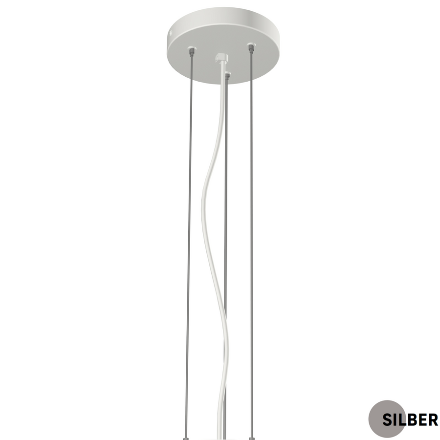 LITEN Pendel-Set für Anbauleuchte Ø 270 mm silber, L 2000 mm