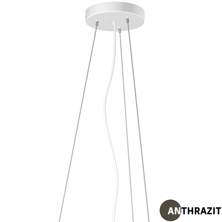 LITEN Pendel-Set für Anbauleuchte Ø 350 mm anthrazit, L 2000 mm