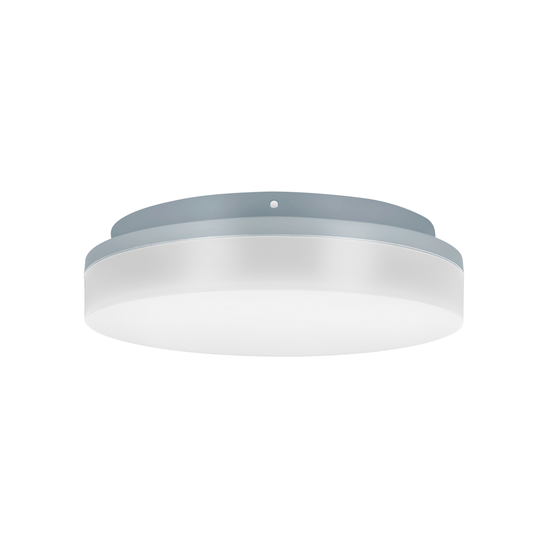 LITEN SLICE CIRCLE II LED-Deckenleuchte Ø 220 mm silber, IP54, mit HF-Sensor