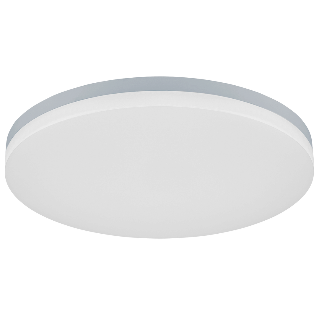 LITEN SLICE CIRCLE IV PLUS LED-Anbauleuchte Ø 400 mm silber, Ein/Aus + Notlicht 1h