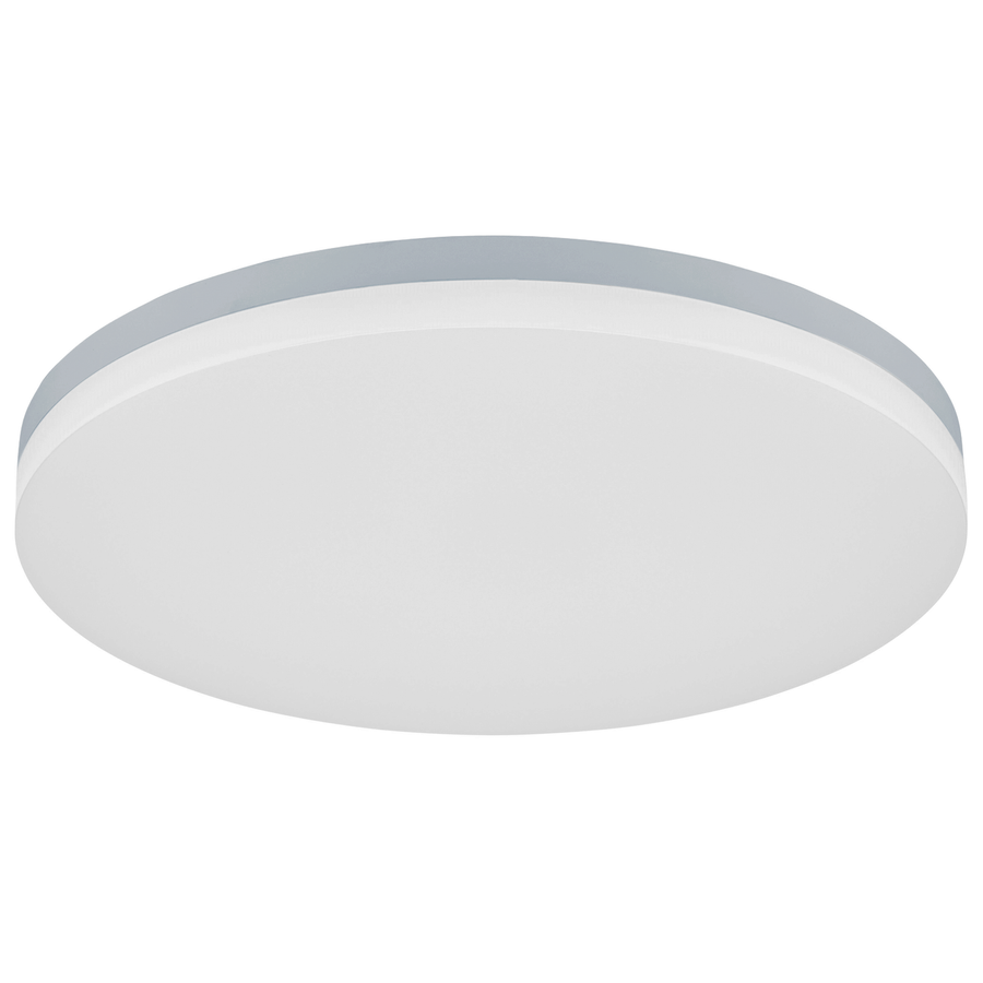 LITEN SLICE CIRCLE IV PLUS LED-Anbauleuchte Ø 400 mm silber, Ein/Aus + Notlicht 1h