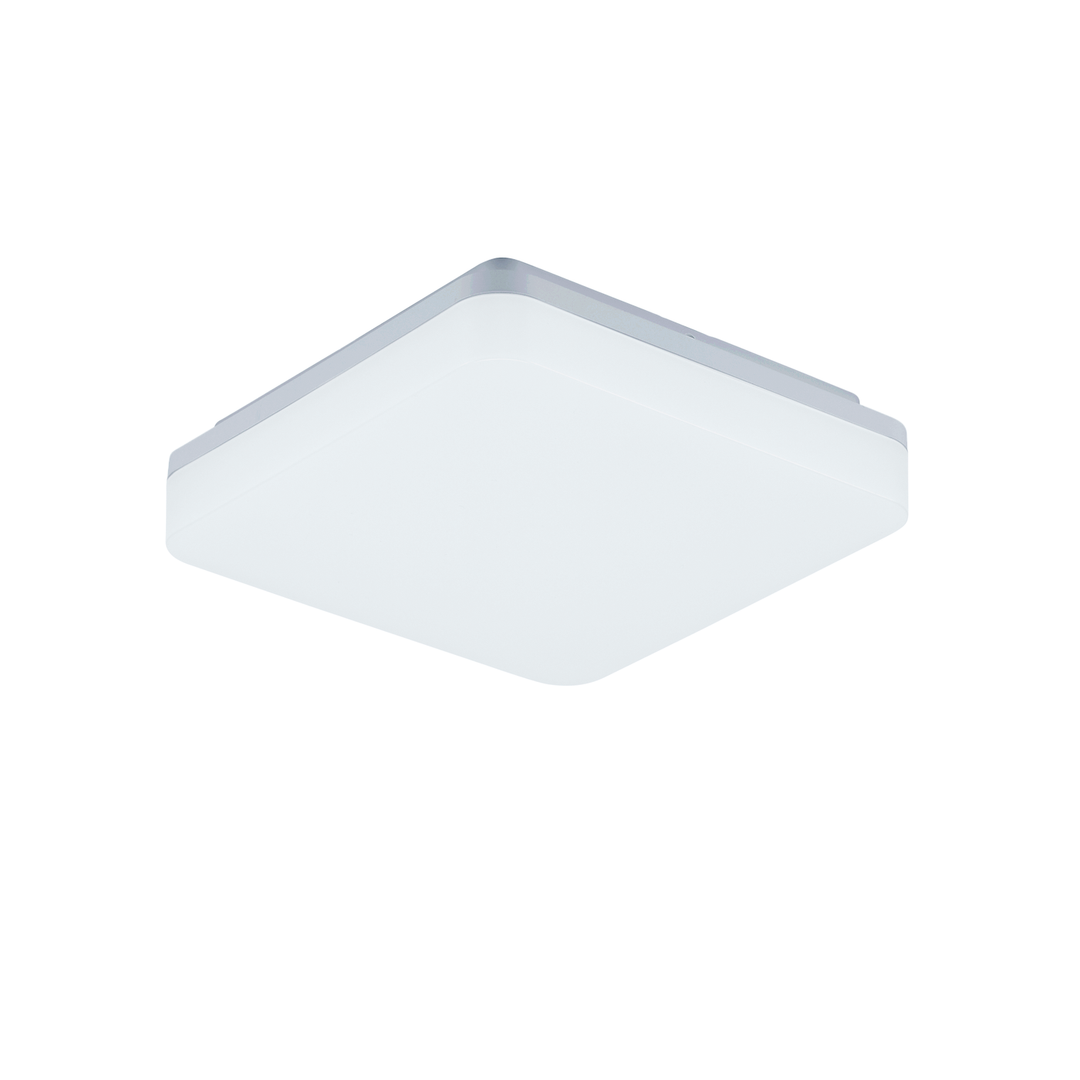 LITEN SLICE SQUARE II N LED-Anbauleuchte 210x210 mm silber, IP54, mit HF-Sensor