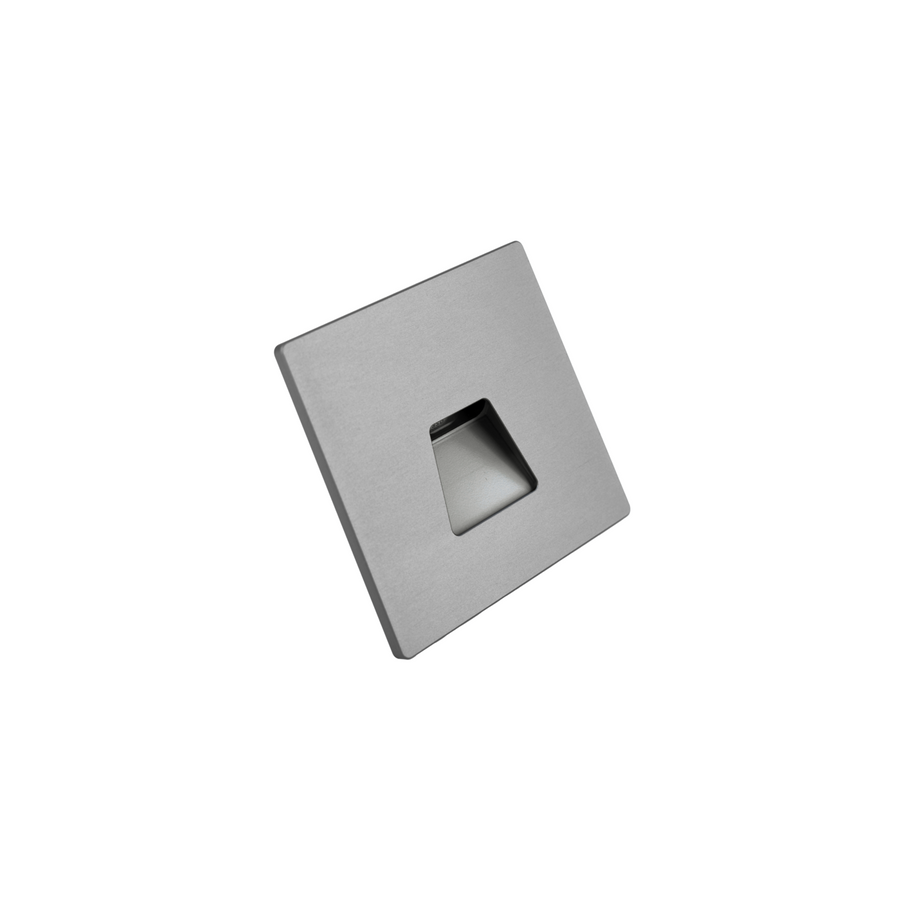 LITEN STEP LED-Wandeinbauleuchte breitstrahlend silber, IP65