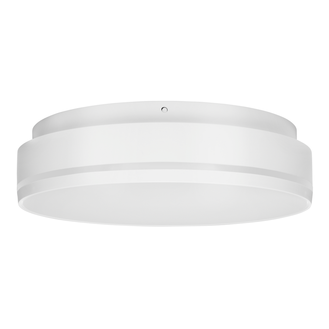 LITEN STRIPE LED-Anbauleuchte Ø 270 mm weiss, IP20, Ein/Aus + Notlicht 1h