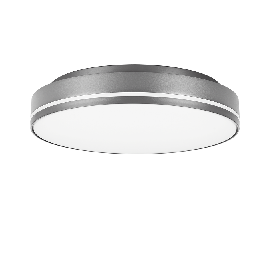 LITEN STRIPE LED-Anbauleuchte Ø 350 mm anthrazit, IP54, PhaseDIM