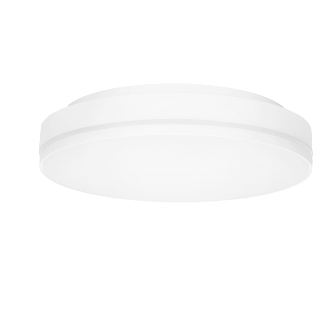 LITEN STRIPE LED-Anbauleuchte Ø 350 mm weiss, IP20, Ein/Aus + Notlicht 1h