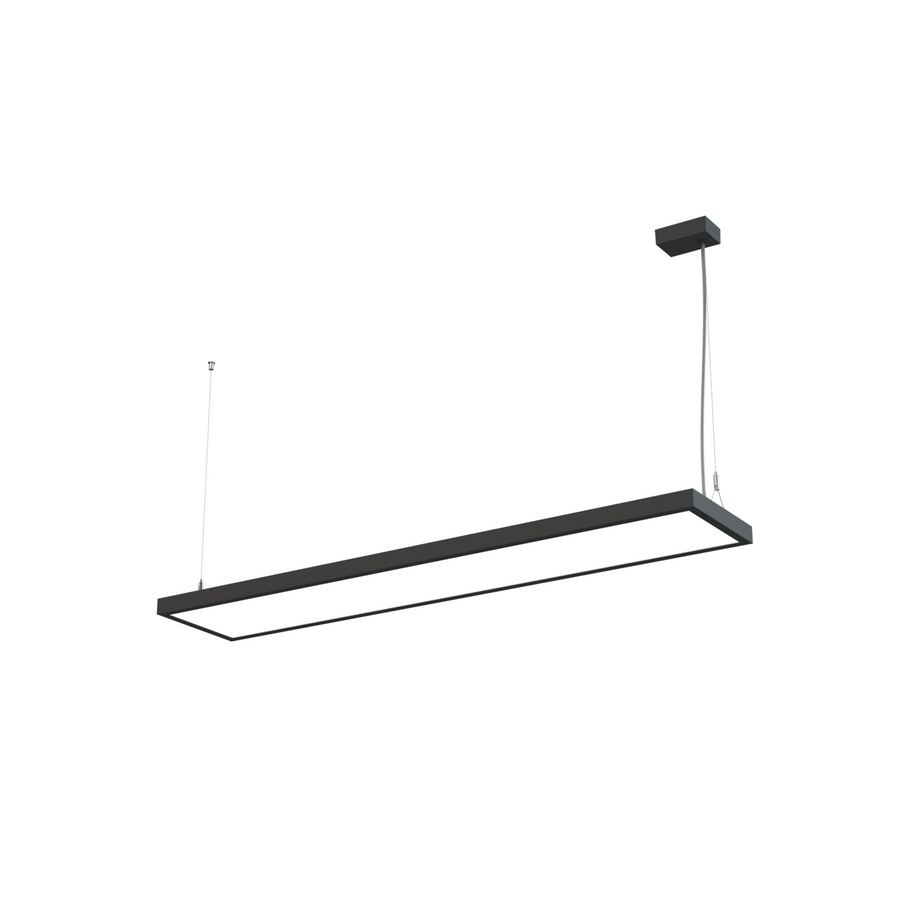 LITEN WORKS LED-Pendelleuchte 1500 mm mit Indirektlicht, schwarz