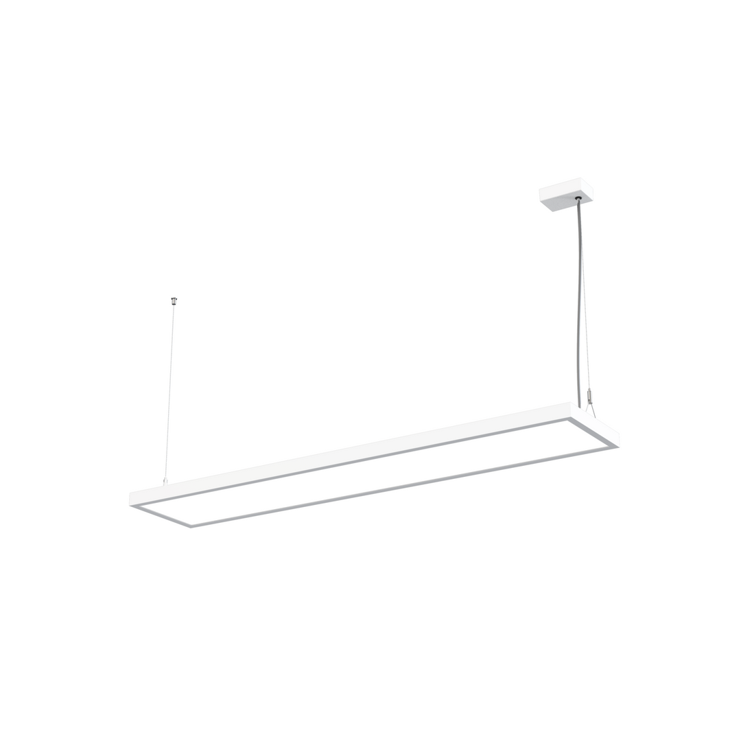 LITEN WORKS LED-Pendelleuchte 1500 mm mit Indirektlicht, weiss