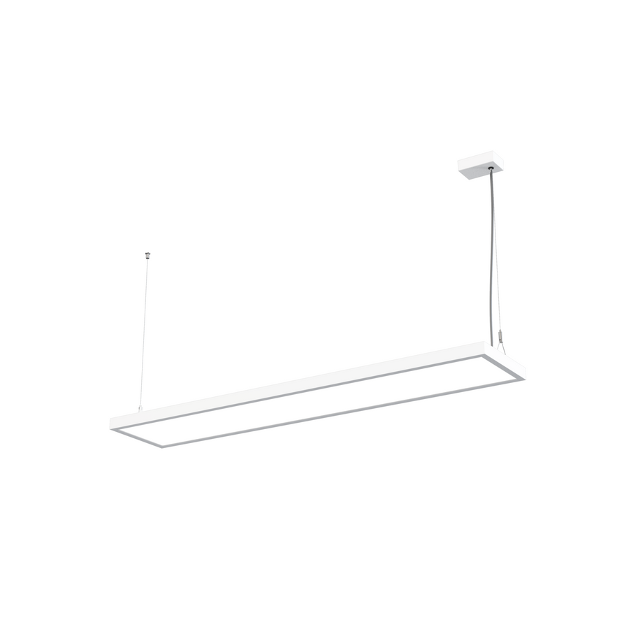 LITEN WORKS LED-Pendelleuchte 1500 mm mit Indirektlicht, weiss