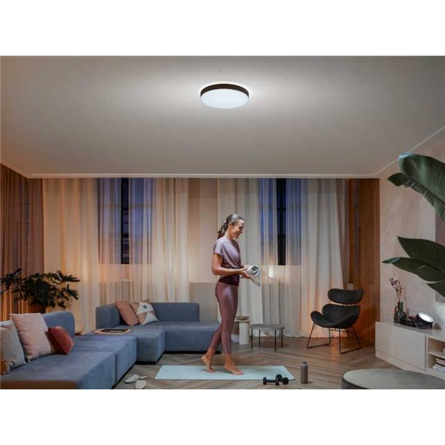 Philips Hue White Ambiance Enrave, grosse Deckenleuchte - schwarz