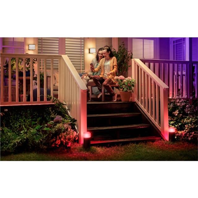 Philips Hue White & Color Ambiance Calla Outdoor Sockelleuchte, Erweiterung - schwarz