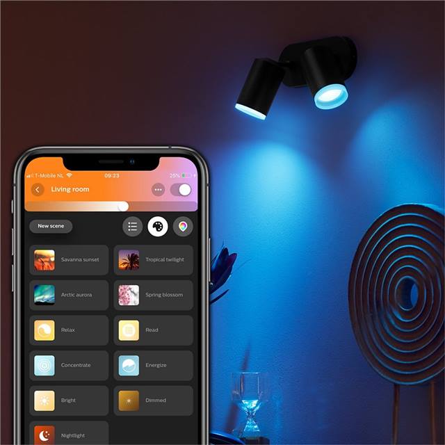 Philips Hue Fugato, 2er-Spot - schwarz