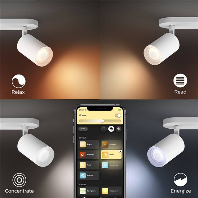 Philips Hue Fugato, 4er-Spot - weiss