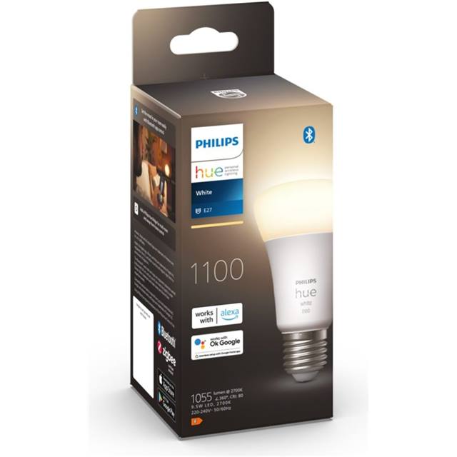 Philips Hue White, 9.5W, E27, Bulb, opal