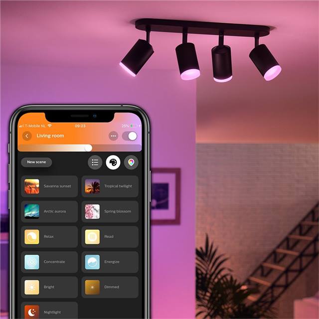 Philips Hue Fugato, 4er-Spot - schwarz