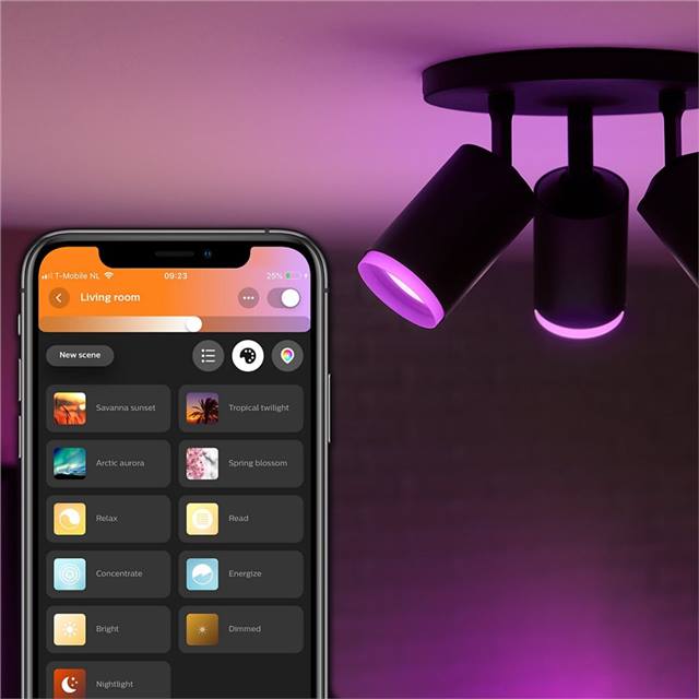 Philips Hue Fugato, 3er-Spot - schwarz