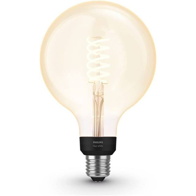 Philips Hue White Filament, 7W, E27, G125, klar