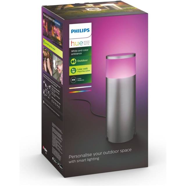 Philips Hue White & Color Ambiance Calla Outdoor Sockelleuchte - aluminium