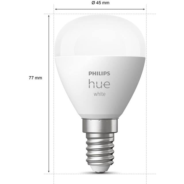 Philips Hue White, 5.7W, E14, Bulb, opal