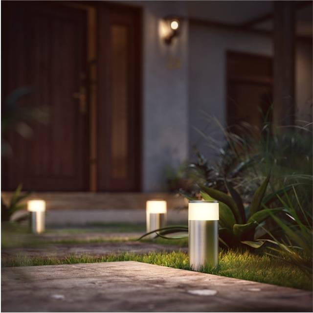 Philips Hue White & Color Ambiance Calla Outdoor Sockelleuchte - aluminium