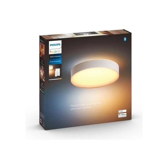 Philips Hue White Ambiance Enrave, mittelgrosse Deckenleuchte - weiss