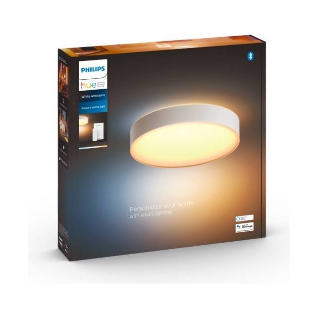 Philips Hue White Ambiance Enrave, grosse Deckenleuchte - weiss