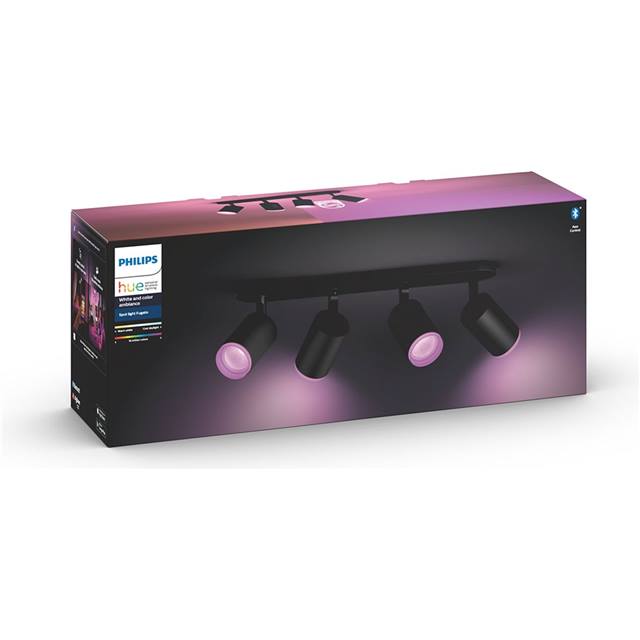 Philips Hue Fugato, 4er-Spot - schwarz