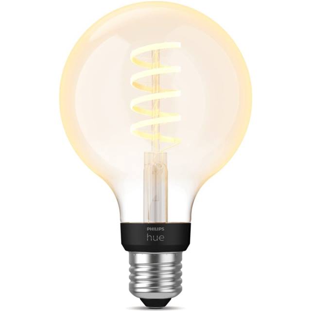 Philips Hue White Ambiance Filament, 7W, E27, G93, klar